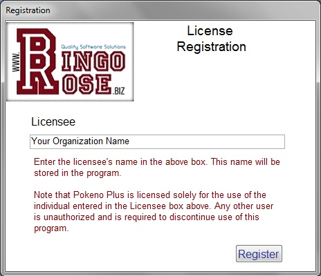 License registration